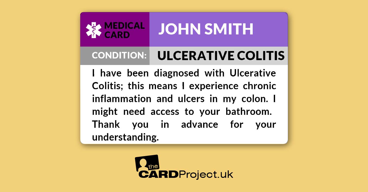 Ulcerative Colitis Medical ID Card (FRONT)